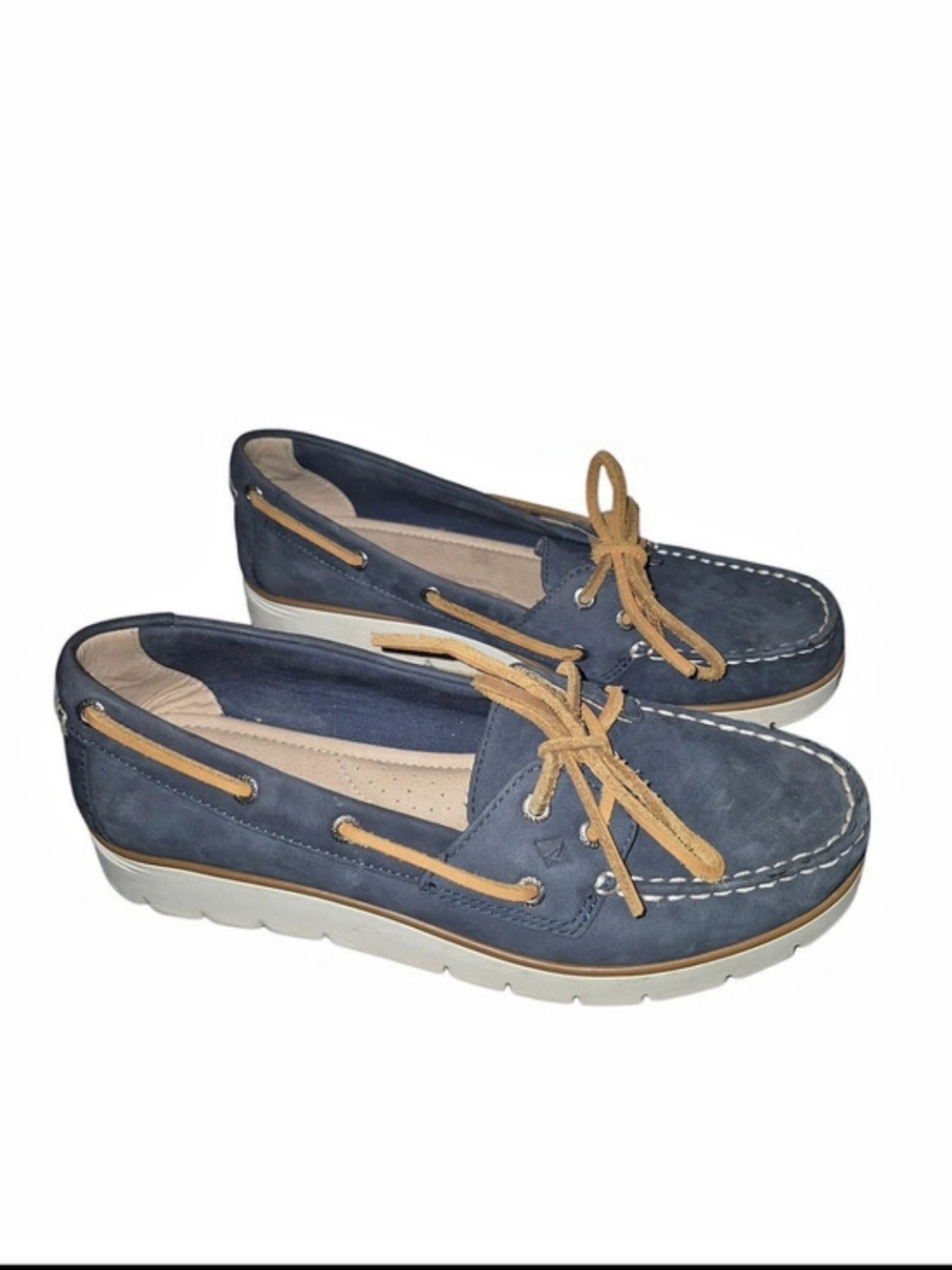 Sperry Top-Sider Woman's Navy Azur Cora Nubuck Leather Boat Shoes Size 8M US